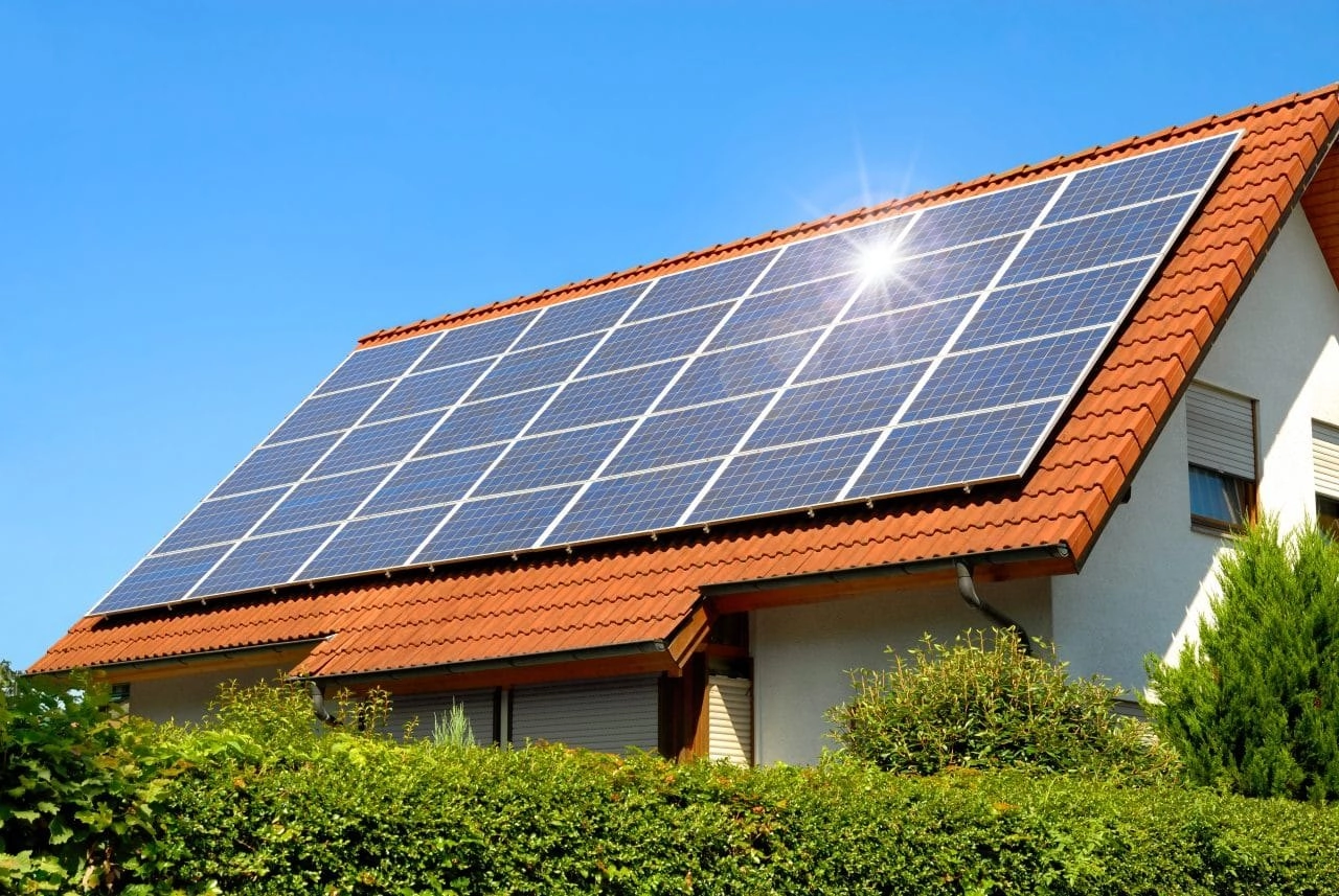 Photovoltaikanlage auf einem Wohnhaus