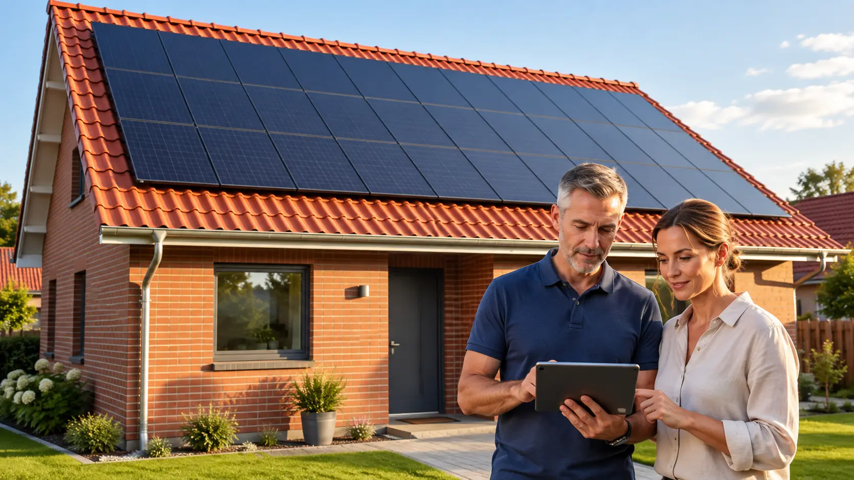 Solarmodule auf einem Dach